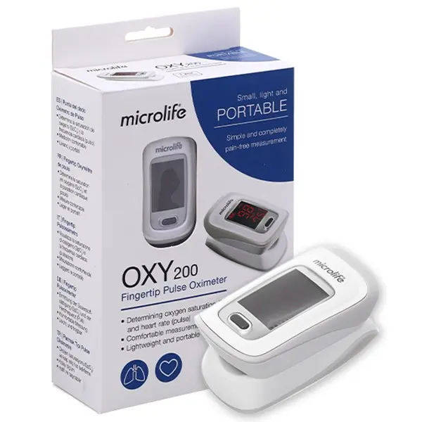 Máy Đo Nồng Độ Oxy Máu SpO₂ Đo 3 Chỉ Số & Cảnh Báo Bất Thường – Microlife OXY 210