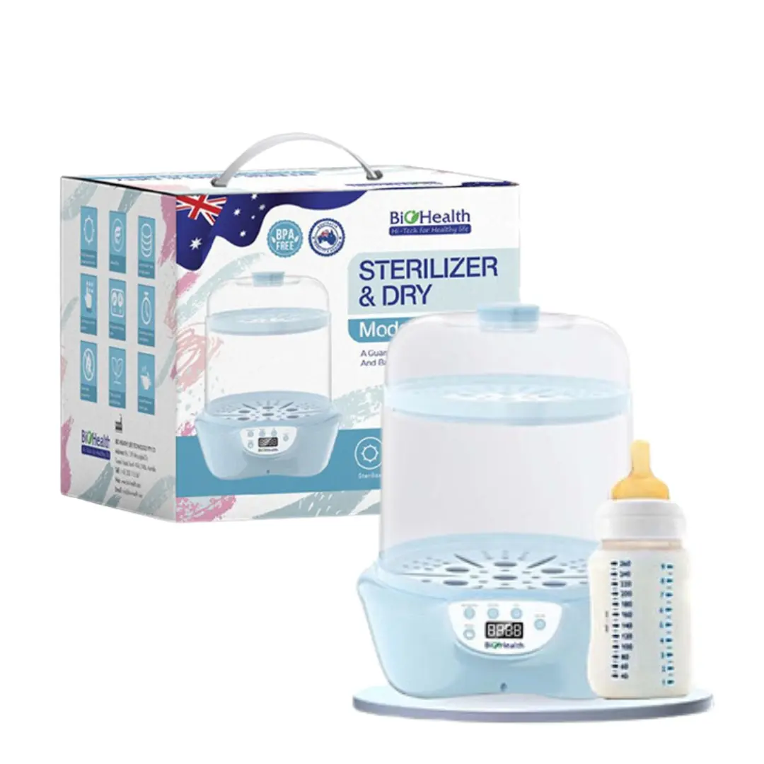 Máy Tiệt Trùng Sấy Khô & Hâm Nóng Bình Sữa Cho Trẻ Sơ Sinh 4 Chức Năng Ion - Biohealth BH8920