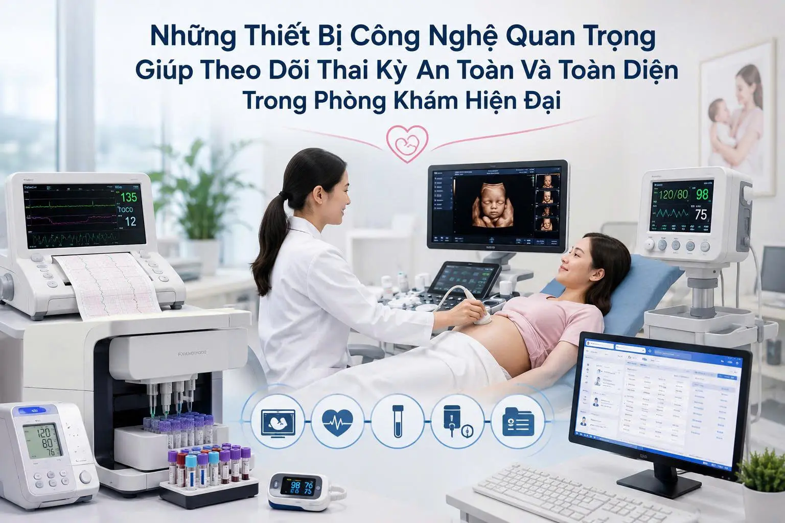Những Thiết Bị Công Nghệ Quan Trọng Giúp Theo Dõi Thai Kỳ An Toàn Và Toàn Diện Trong Phòng Khám Hiện Đại